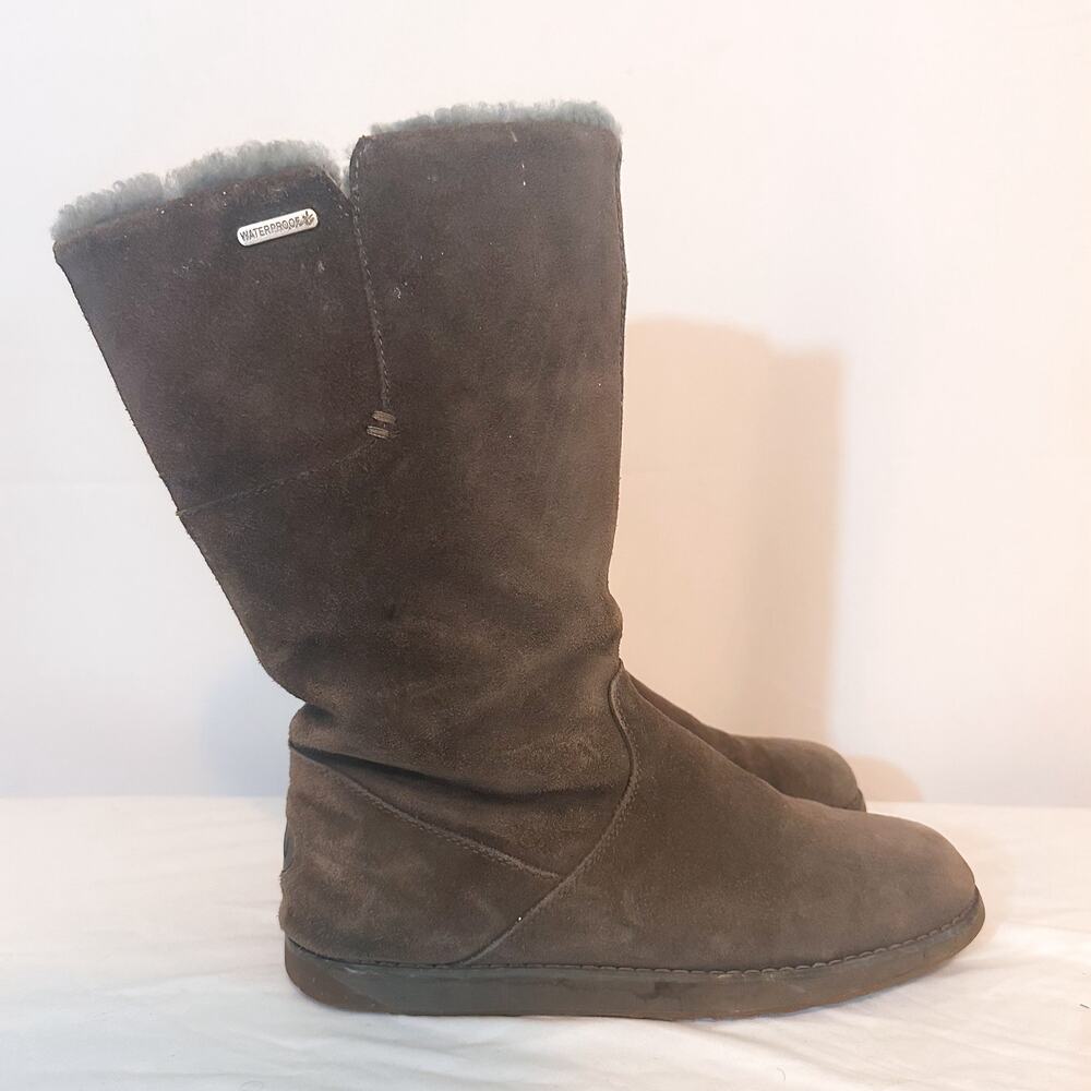 EMU AUSTRALIA Sandy Bay Hi Waterproof Shearling Boot Grey Sz. 8 - Picture 3 of 8